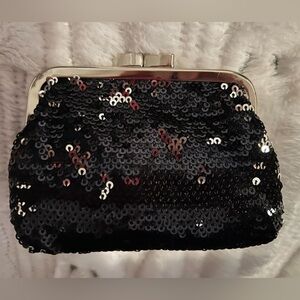 Victoria's Secret Black Sequin Clutch